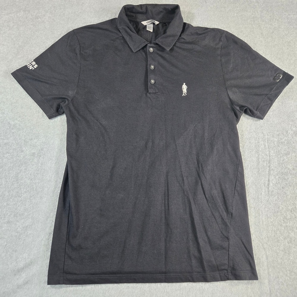 OGIO Caliber Polo Mens Small Black Short Sleeve Performance Golf Shirt OG146